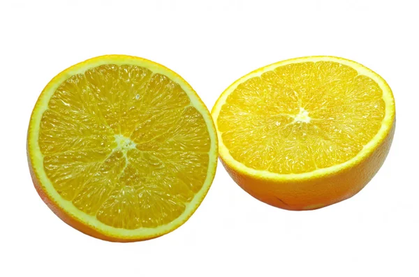 Cut in half an orange — Stock Photo, Image