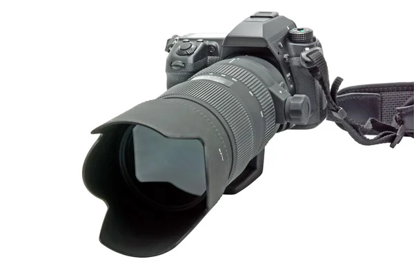 Camera with zoom lens — Stock Photo, Image