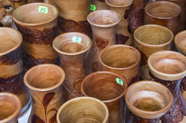 罗马尼亚传统杯子 — 图库照片