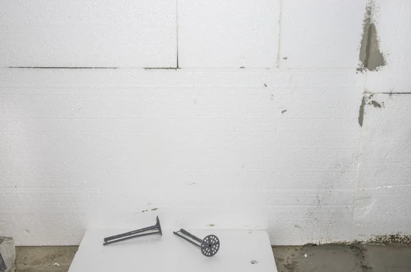Styrofoam wall insulation — Stock Image Styrofoam wall insulation Royalty Free Stock Photos