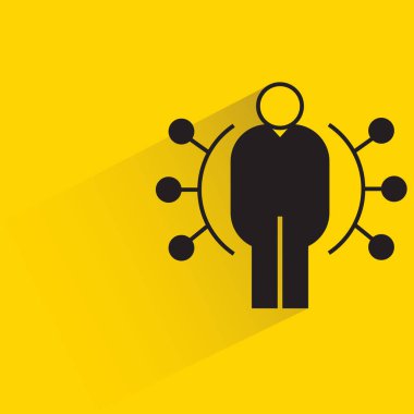 Sarı arkaplanda insanlar ve bağlantı noktası simgesi