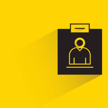 id card icon on yellow background