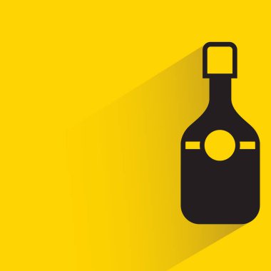 beverage bottle packaging on yellow background