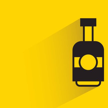 beverage bottle packaging on yellow background