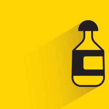 beverage bottle packaging on yellow background