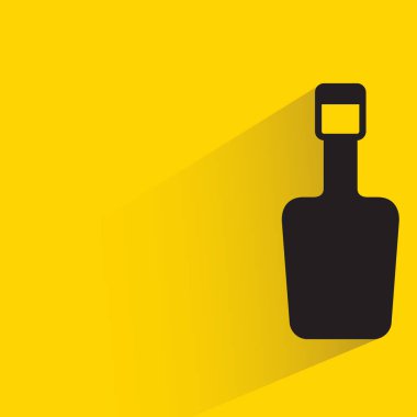 beverage bottle packaging on yellow background