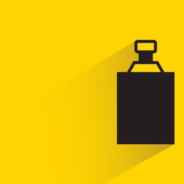 beverage bottle packaging on yellow background