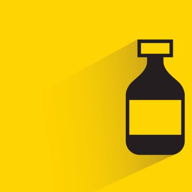 beverage bottle packaging on yellow background