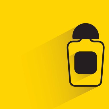 beverage bottle packaging on yellow background
