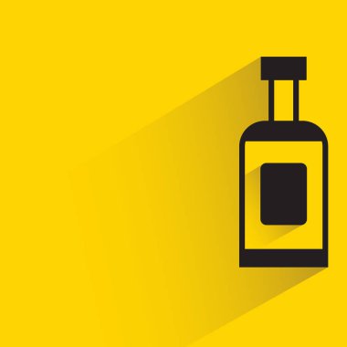 beverage bottle packaging on yellow background