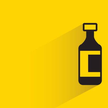 beverage bottle packaging on yellow background