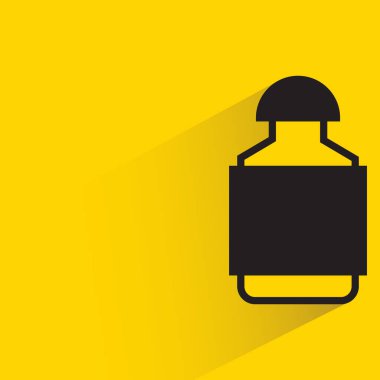 beverage bottle packaging on yellow background