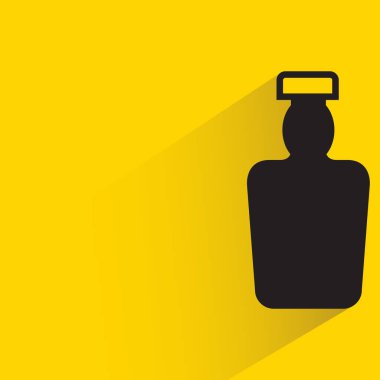 beverage bottle packaging on yellow background