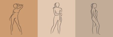 sketch and hand drawn woman pose set illustration