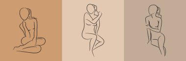 sketch and hand drawn woman pose set illustration