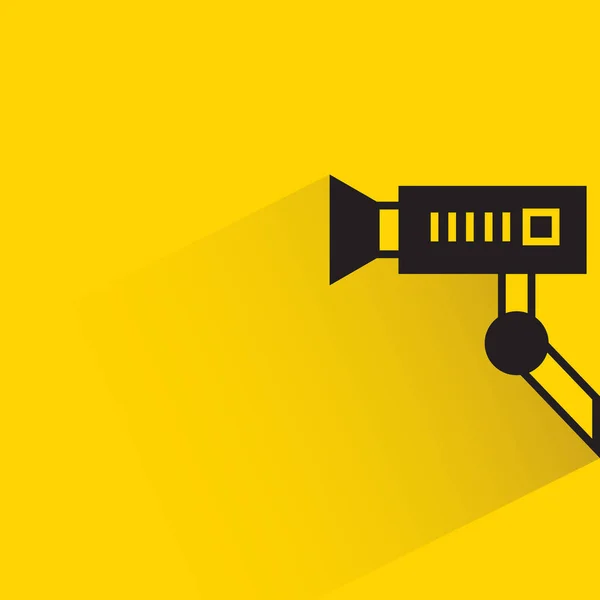 Cctv Security Camera Icon Yellow Background — Image vectorielle