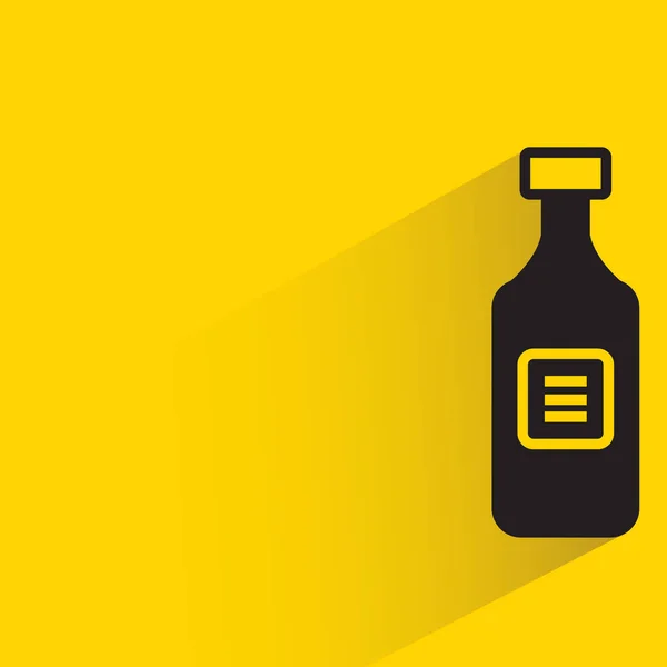 Beverage Bottle Packaging Yellow Background — Stockový vektor