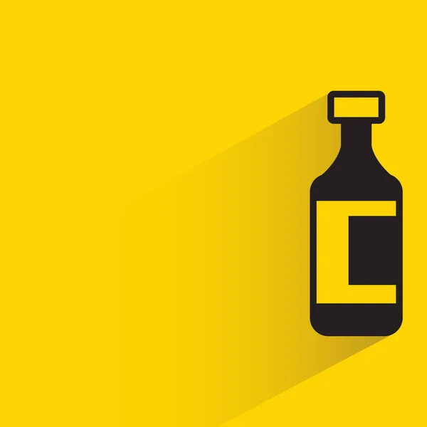 Beverage Bottle Packaging Yellow Background — Stockový vektor