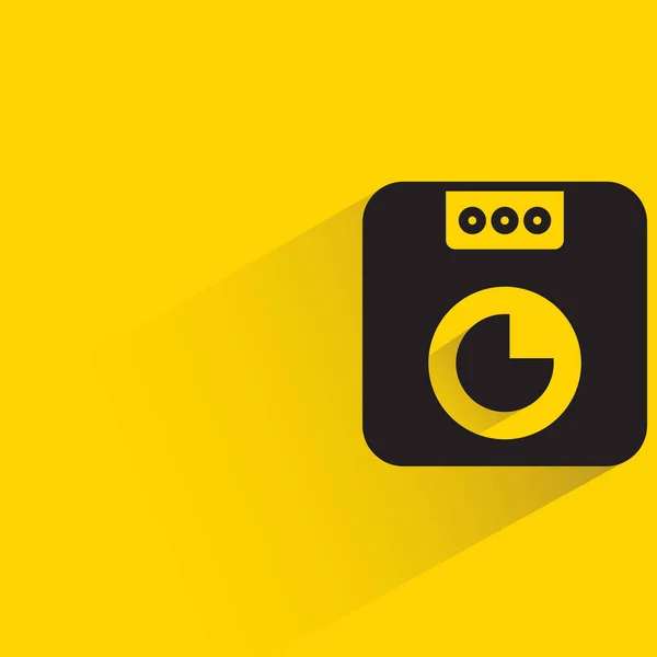 Φωτογραφική Μηχανή Σκιά Σταγόνα Στο Κίτρινο Φόντο — Διανυσματικό Αρχείο