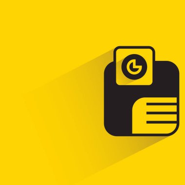camera icon with shadow on yellow background