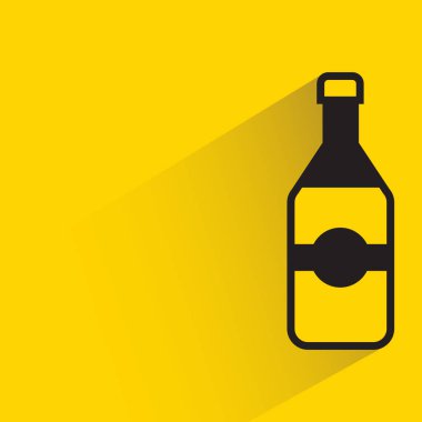 beverage bottle packaging on yellow background