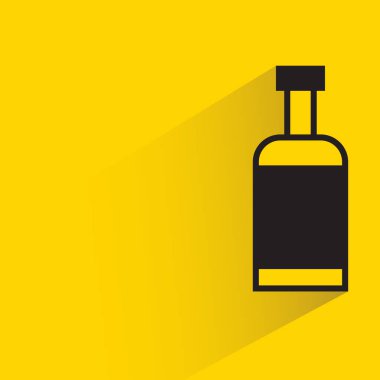 beverage bottle packaging on yellow background