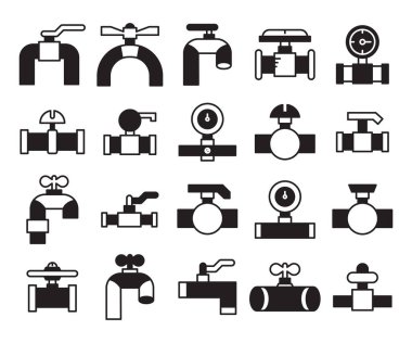 musluk, musluk ve musluk boru hattı simgeleri