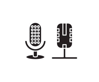 microphone icons set vector illustration