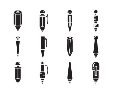 pen icon set vector illustration
