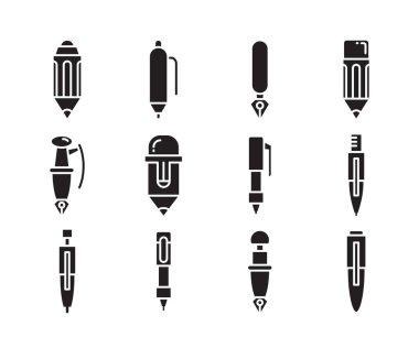 pen icon set vector illustration