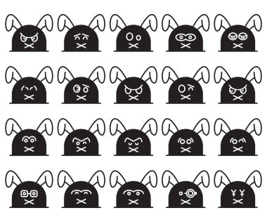 Tavşan surat ifadeleri ayarlandı