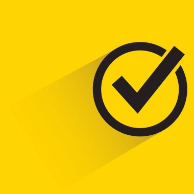 Sarı arkaplanda gölge işaretini işaretle