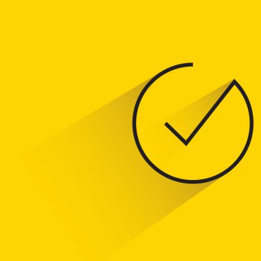 Sarı arkaplanda gölge işaretini işaretle