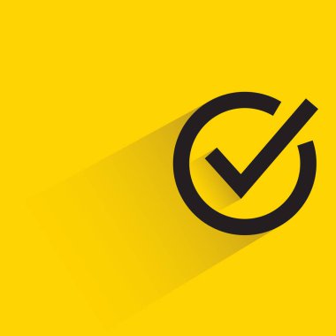 Sarı arkaplanda gölge işaretini işaretle