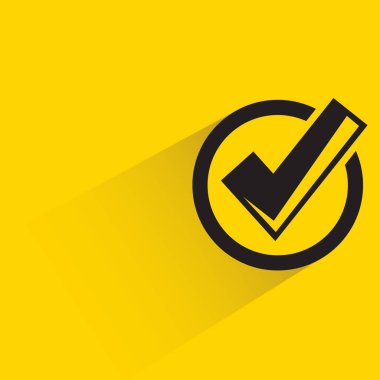 Sarı arkaplanda gölge işaretini işaretle