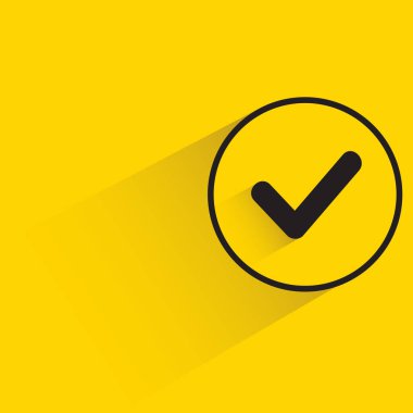 Sarı arkaplanda gölge işaretini işaretle