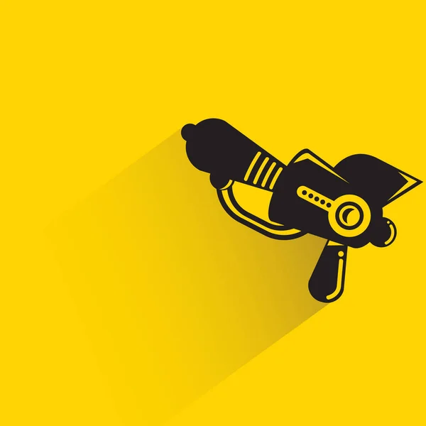 Space Gun Futuristic Gun Weapon Yellow Background — Stockový vektor