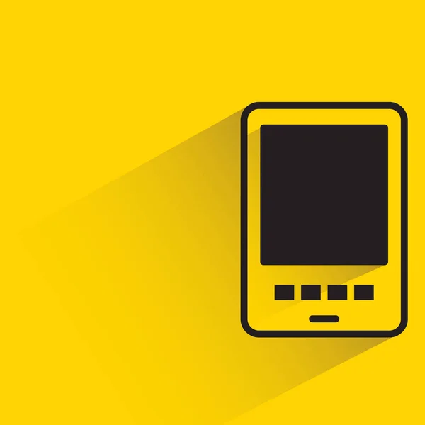 Smartphone Device Icon Yellow Background — Archivo Imágenes Vectoriales