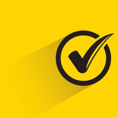 Sarı arkaplanda gölge işaretini işaretle