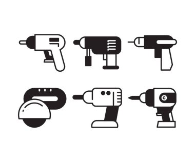 elektrikli matkap simgeleri vektörü ayarla
