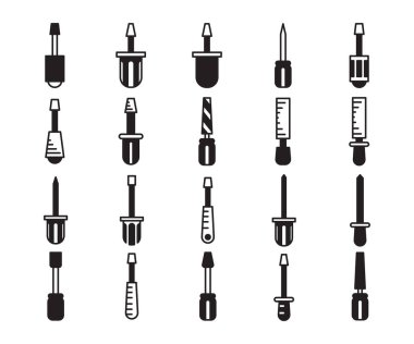 tornavida araç simgeleri vektörü ayarla