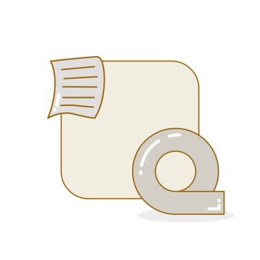 blank board and reminder note with tape roll vector illustration