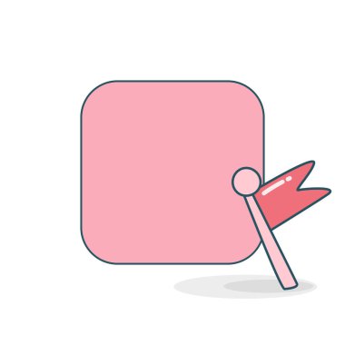 Bayrak direği simgesi olan boş tahta