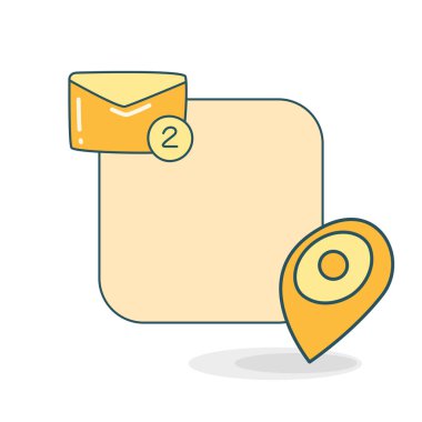 İnsan ve pin vektörü illüstrasyonlu boş not tahtası