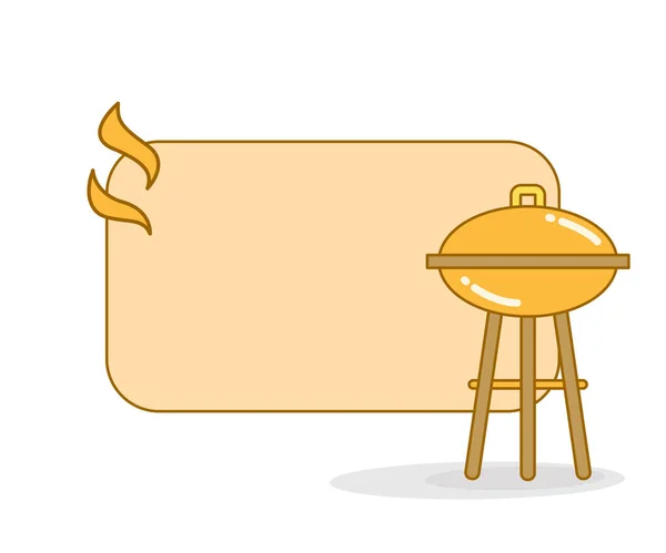 Tableau Notes Vierges Avec Illustration Vectorielle Barbecue — Image vectorielle