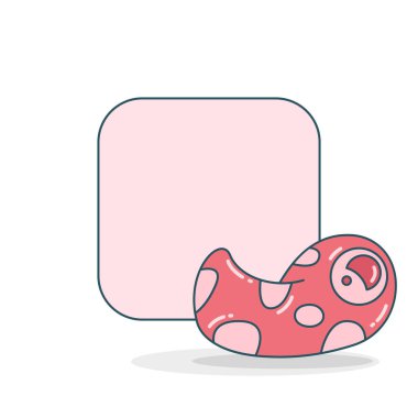 Canavar vektör illüstrasyonlu boş not tahtası