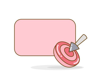 Ok ok vektör illüstrasyonlu boş not tahtası