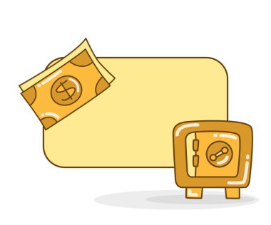 Banka vektör çizelgesi içeren boş bir not panosu