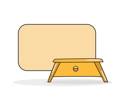 Küçük tablo vektör illüstrasyonlu boş not tahtası