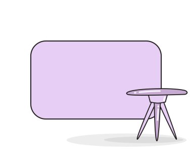 Tablo vektör illüstrasyonlu boş not tahtası